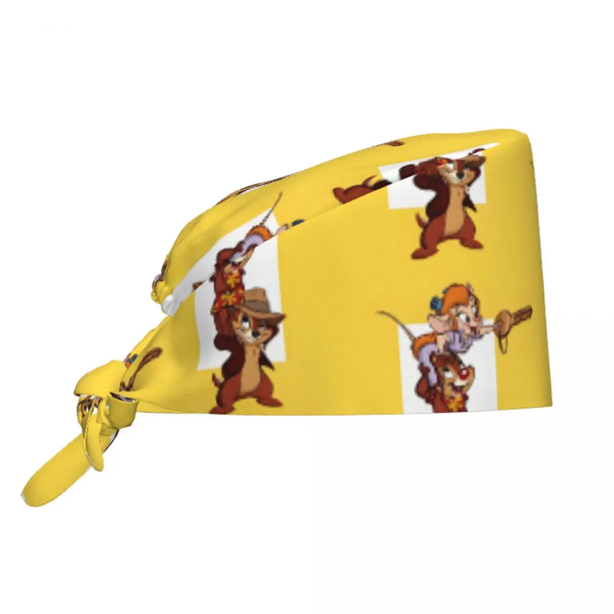 Custom Funny Cartoon Chip And Dale Cleaning Working Cap Cool Unisex Scrub Cap Surgicals Hat Nurse Scrubs Hat Nurse