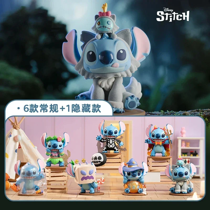 Disney stitch caixa cega estranho diário série anime figuras caixa mistério colecionável bonito pvc estátua boneca brinquedos ornamentos colecionáveis