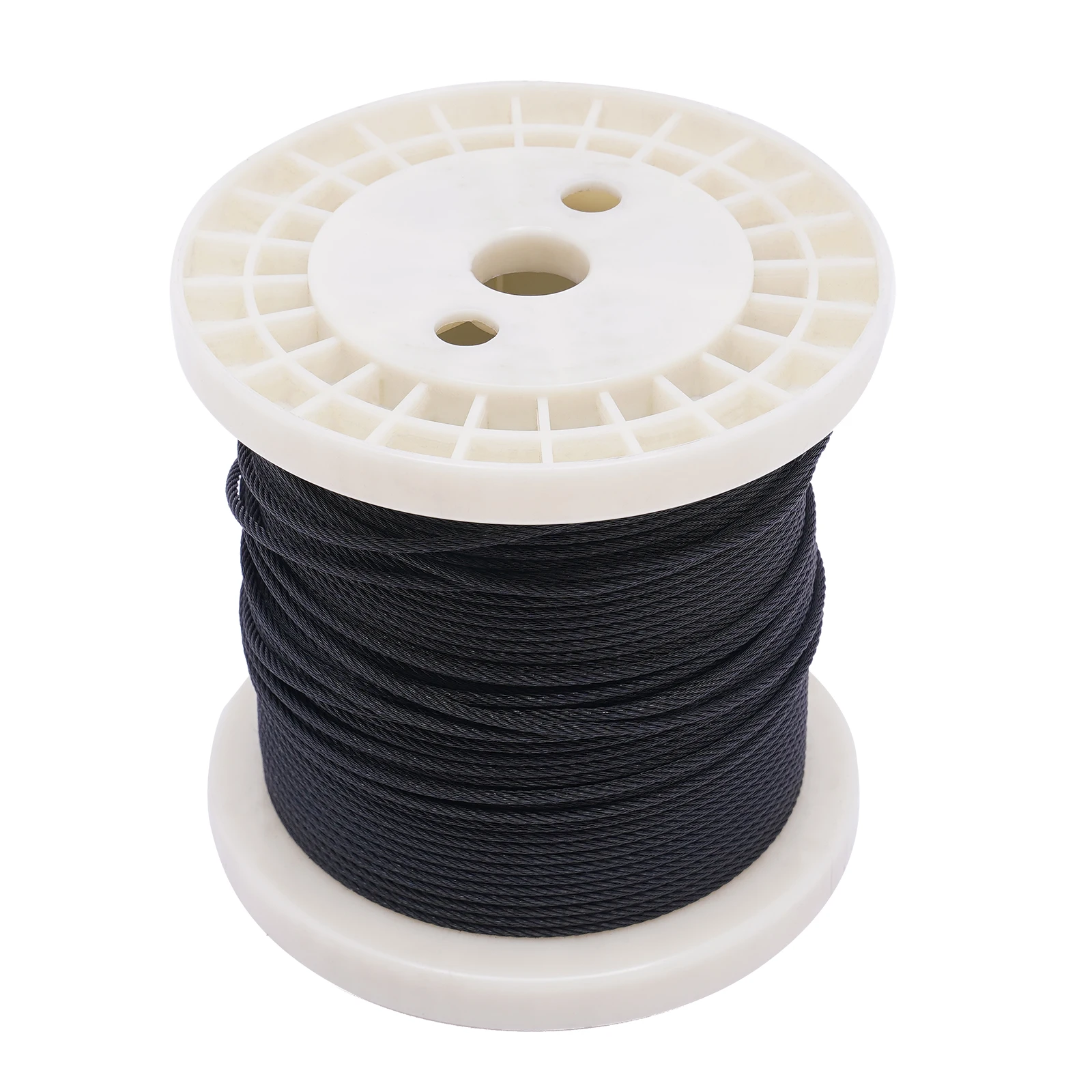 250ft 1/8 "أسود سلك حبل 316 الفولاذ المقاوم للصدأ البحرية الصف للداخلية درابزين كابل الطائرات درج سطح السفينة المبارزة