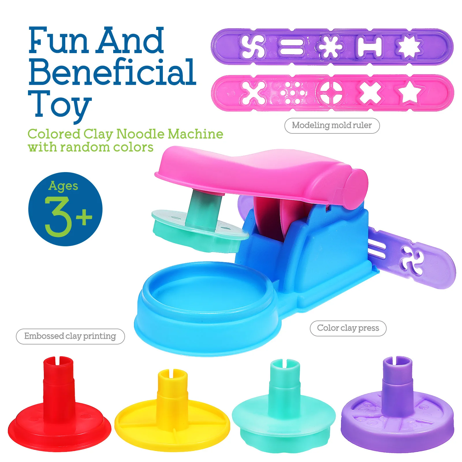 22 pezzi kit di strumenti per argilla per bambini set di macchine per modellare e modellare stampi per impasto in plastica per animali divertente gioco educativo strumento di cottura festa