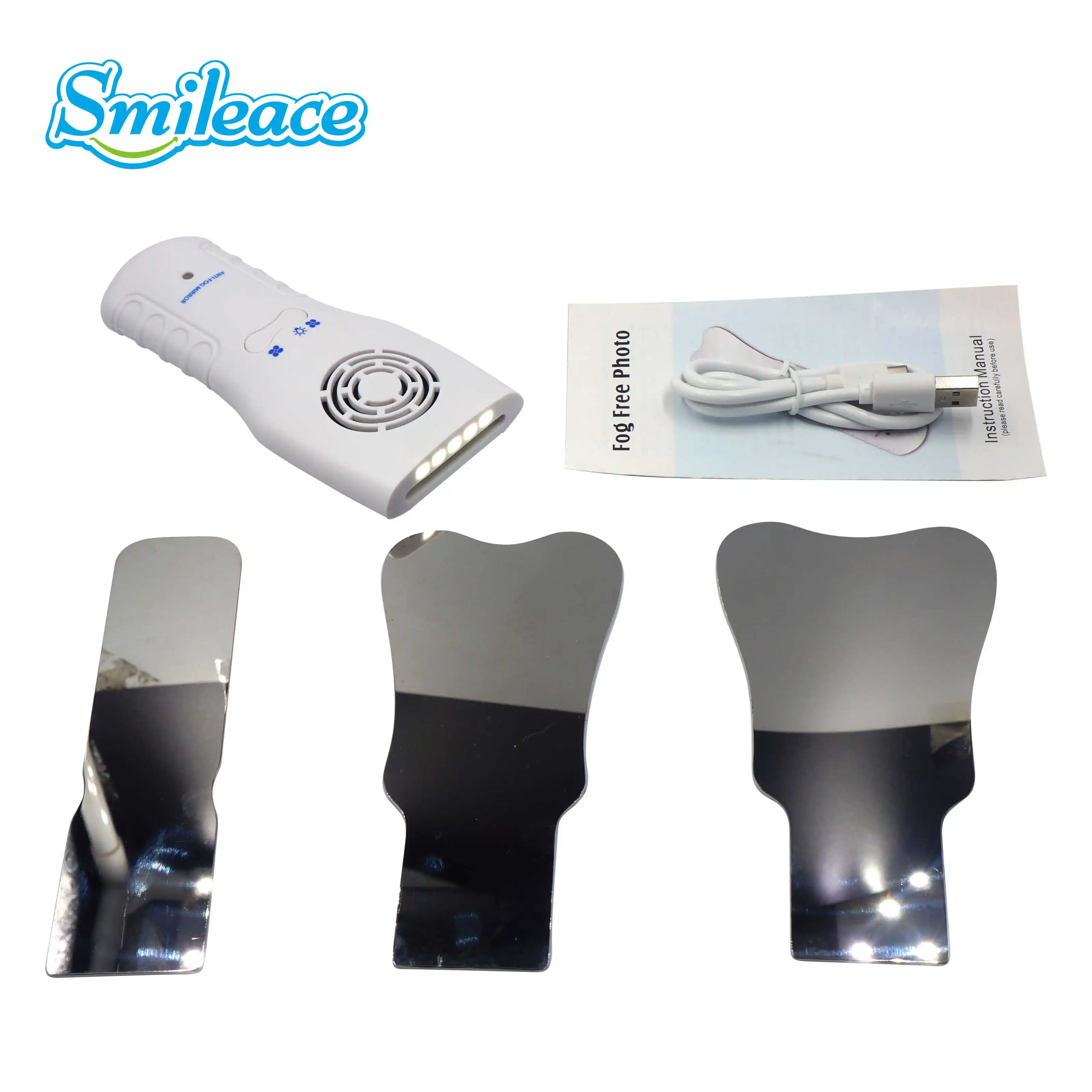 Dental Automatic Antifog Mirror for Oral Photography Reflector Defog Mirror Orthodontic Buccal Occlusal Lingual Dentist Supplies