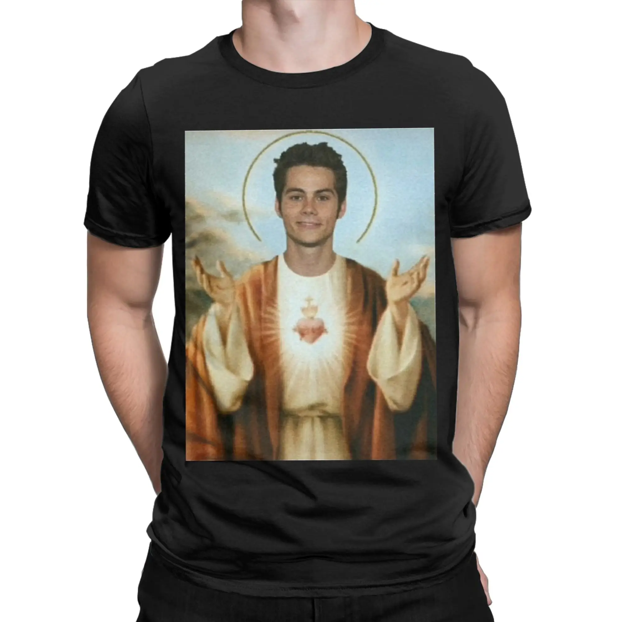 Men's T-Shirt Dylan O'Brien Jesus Maze Runner Obrien Cool Cotton Tee Shirt Short Sleeve  T Shirt Round Neck Clothes Gift Idea
