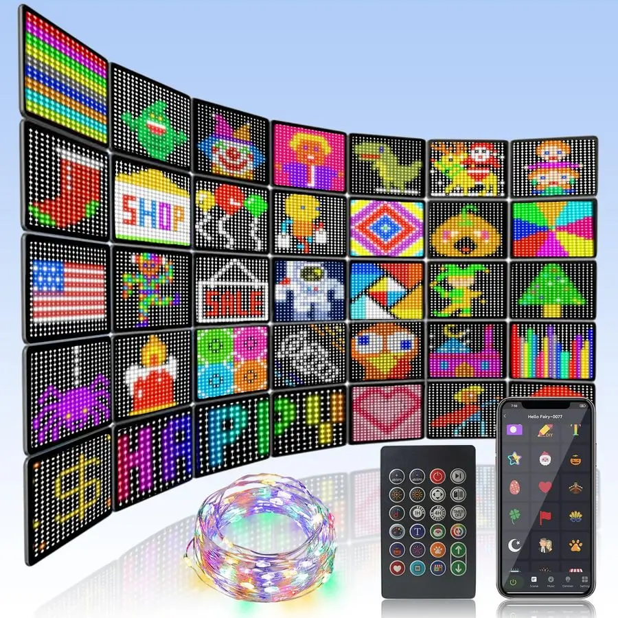 

Smart Curtain Lights 400 LED Curtain Light with APP amp Remote,Music Sync,Timer,Indoor Outdoor 6.6Ftx6.6Ft DIY String Fairy Ligh