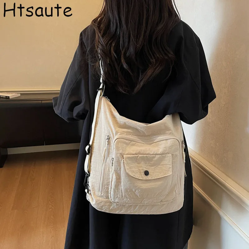 

Simple Shaped Tote Bag Ladies Large-capacity Women's Handbag Single Shoulder Bag Trendy Casual Hand-held Nylon Messenger Bag