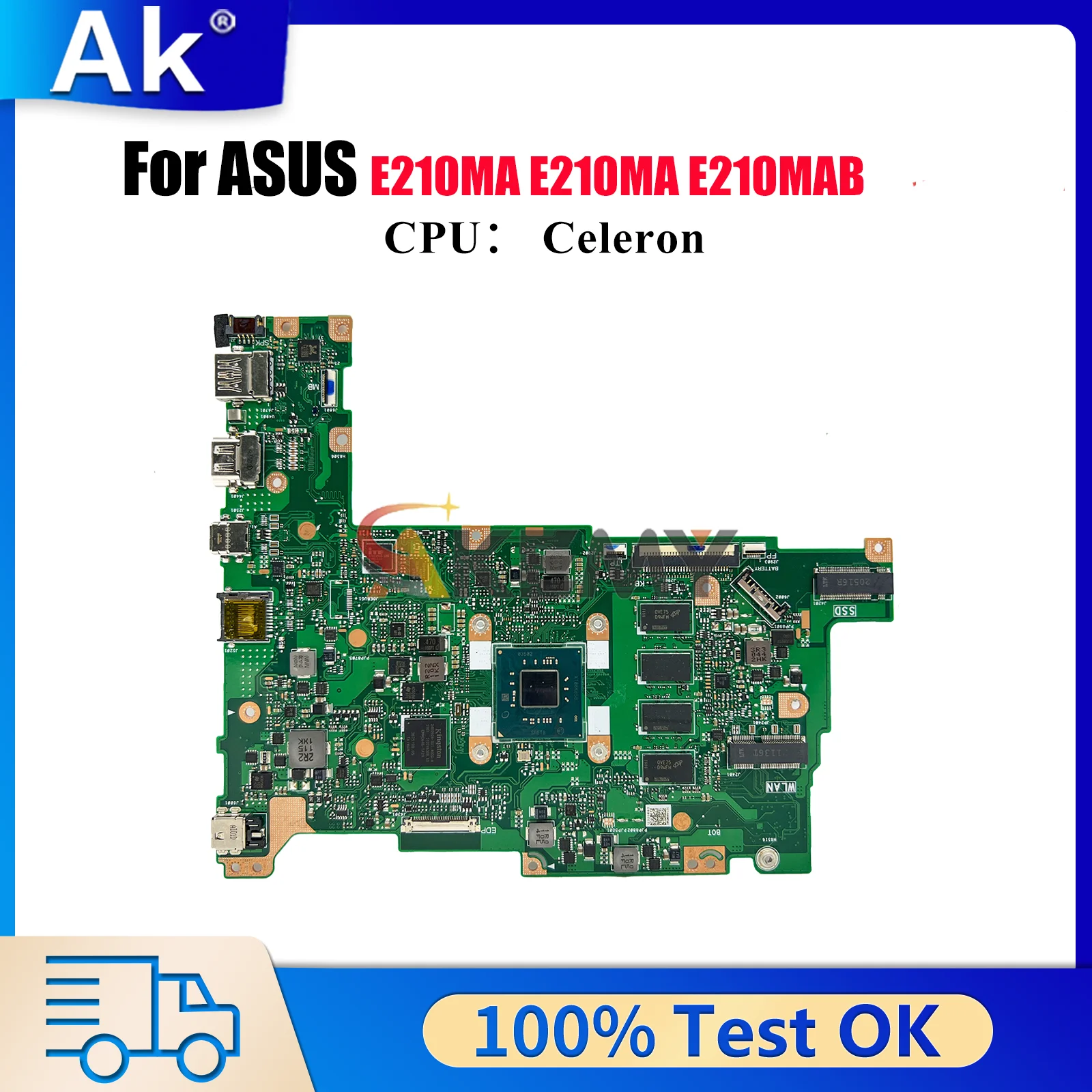 

E210MA Материнская плата для ноутбука ASUS EeeBook E210M E210MA E210MAB Материнская плата для ноутбука с процессором Celeron 100% тестирование ОК быстрая доставка