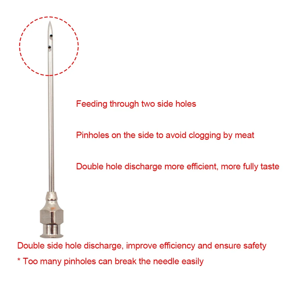 مضخة حقنة اللحوم المالحة الكهربائية ارتفاع ضغط لحم الخنزير المقدد مضخة بندقية حاقن كهربائي معالج اللحوم مع إبرة الفولاذ المقاوم للصدأ 316