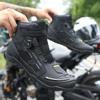 New Motorcycle Boots Men Leather Motos Breathable Anti Slip Wear-resistant Riders Boots Motorbike Racing Ankle Length Shoes - Image 4