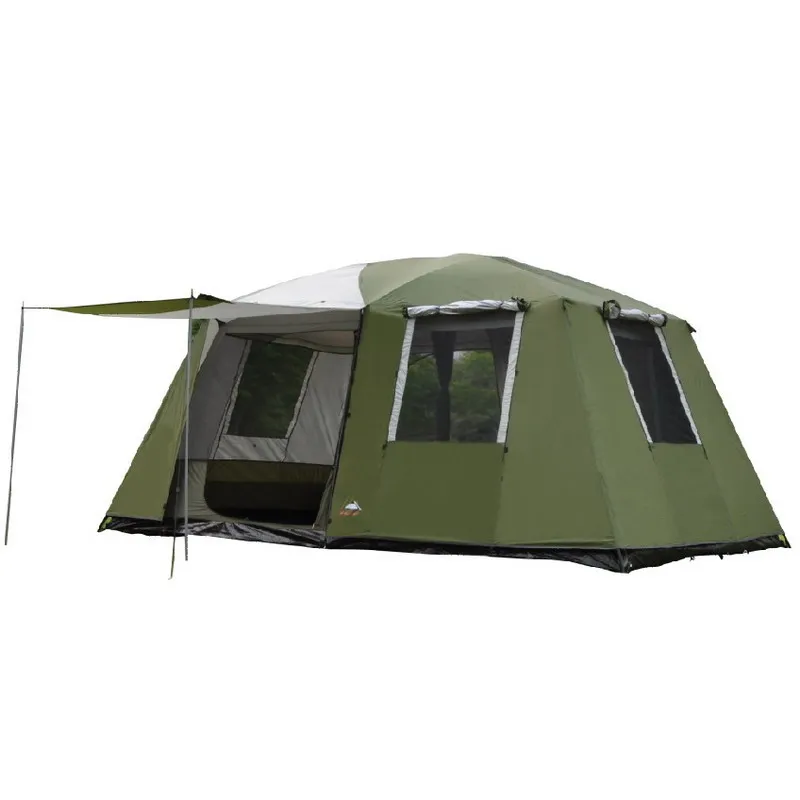 Outdoor Camping Tent Waterproof Extra Large Space 8-12 Persons Family Camping Tent With 2 Rooms 1 Living Room