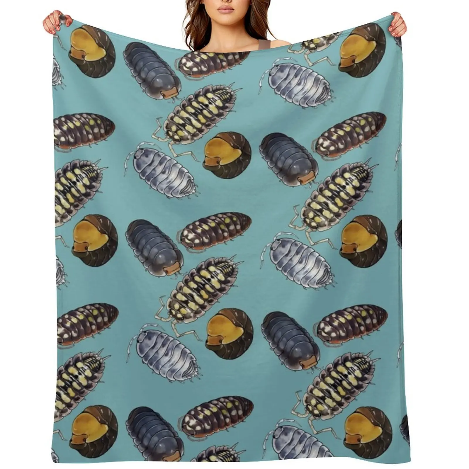 

Isopods! Throw Blanket Retros Camping Decorative Beds Shaggy Blankets
