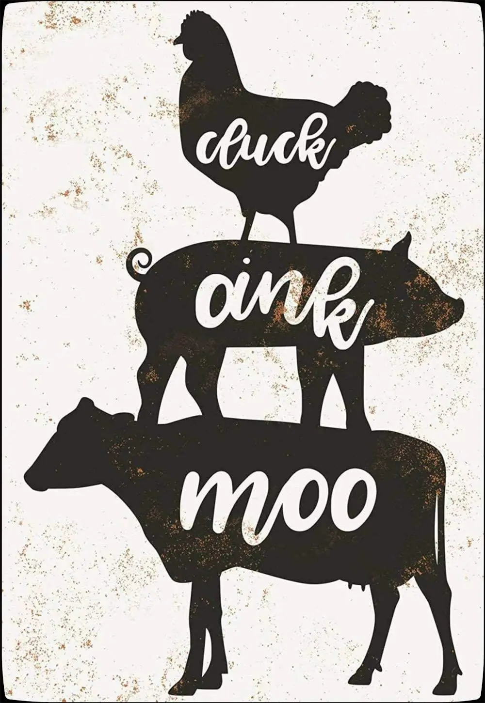Gloryboom курица свинка КОРОВА МЕТАЛЛИЧЕСКИЙ жестяной знак винтажный декор для стен курица металлический жестяной знак настенная табличка для дома Кухня Бар Кафе