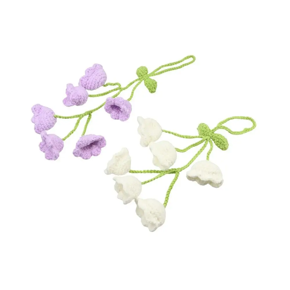 

Bellflower Hand Knitted Car Pendant Boho Car Plant Campanula Car Accessories Bellflower Knitted Pendant Hanging Plant