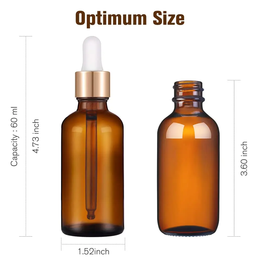 12pcs+4 Accessories Glass Dropper Bottles, 50ml Empty Tincture Dropper Bottles with 12 Dropper Bottles, 2 Funnels, 2 Droppers
