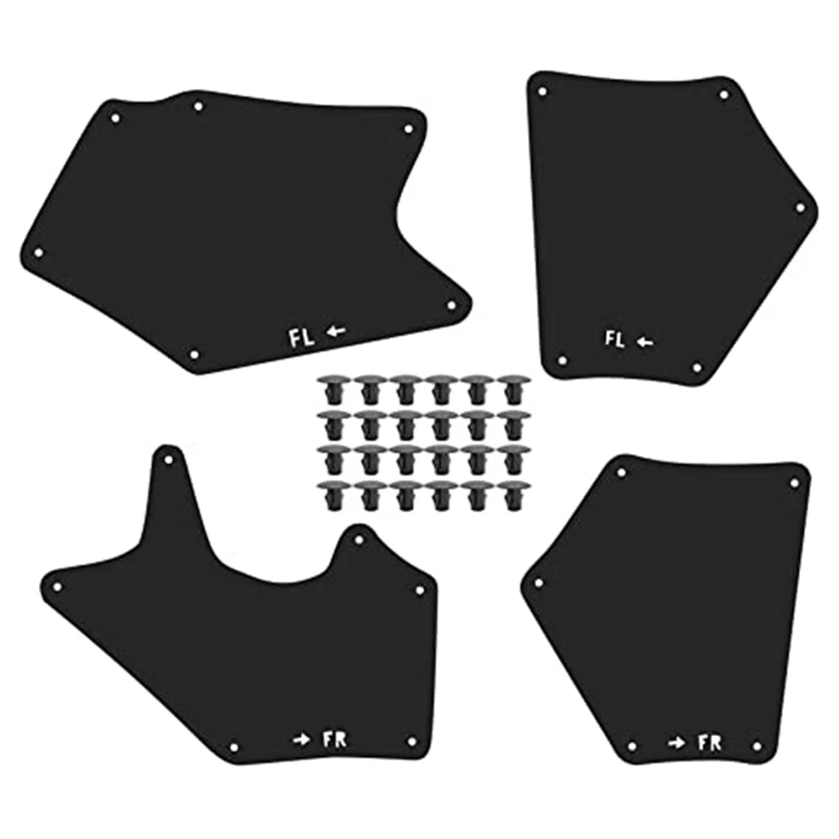 Splash Apron Seal Set for Toyota Tundra Sequoia 53737-0C030 53736-0C030 Mud Flaps Fender Liner Replacement Mudflaps