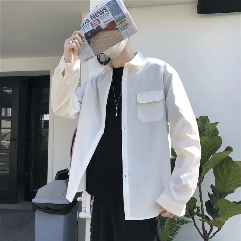 Street-fried High-end Shirt Men's Cold Style Long-sleeved Shirt Niche Design Handsome Top Spring and Summer New Jacket