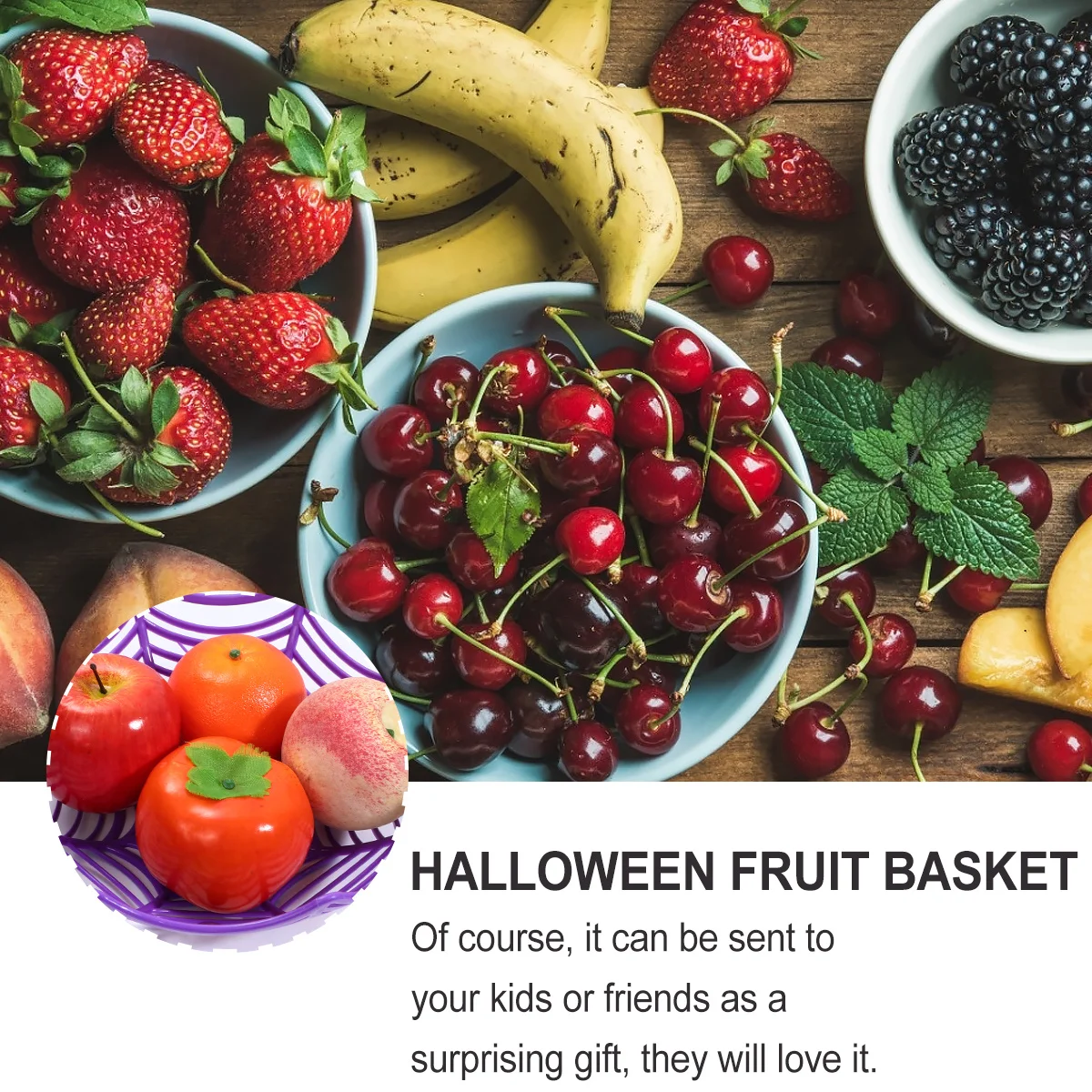 

5Pcs Halloween Candy Basket Plastic Spider Web Design Candy Storage Basket Home Party Fruit Snack Plate Decoration