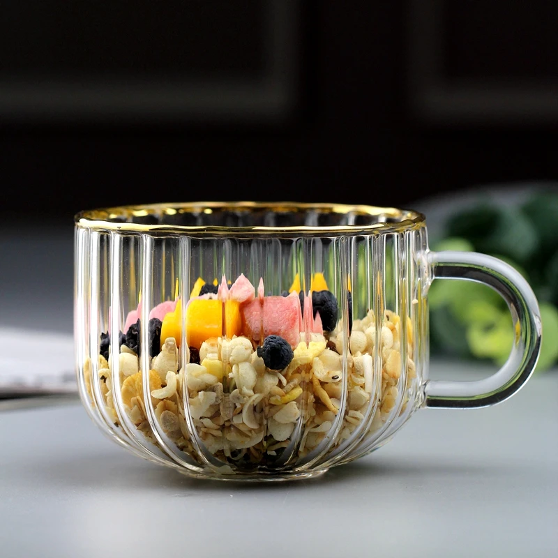Kreative Glas Tasse Saft Trinken Kaffeetasse 400 ml Kürbisförmige Phnom Penh Frühstück Tee Milch Wasser Tasse Transparente Becher für Geschenke