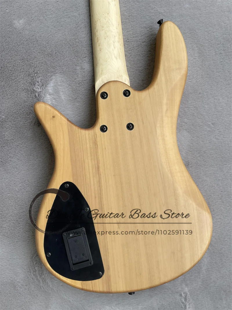 5 String Bass Guitar Yin-Yang Taiji Bass Rosewood Solid Wood Finch Eyes Maple Neck Fixed bridge Black Tuner Active Battery