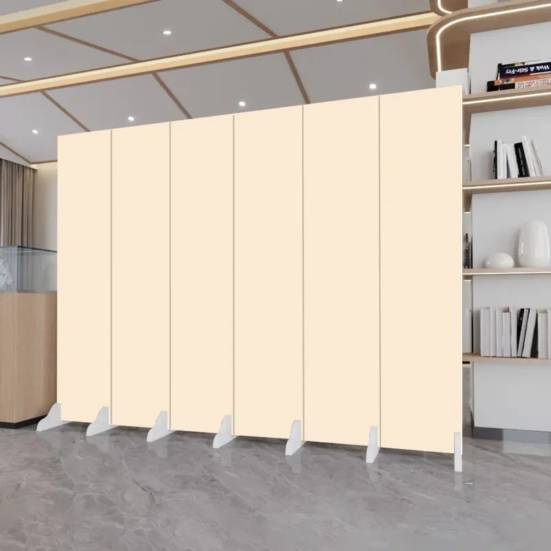 Custom Solid Color Mobile Sliding Screen Partition for Living Room Entrance Office Restaurant Hotel Modern Room Divider