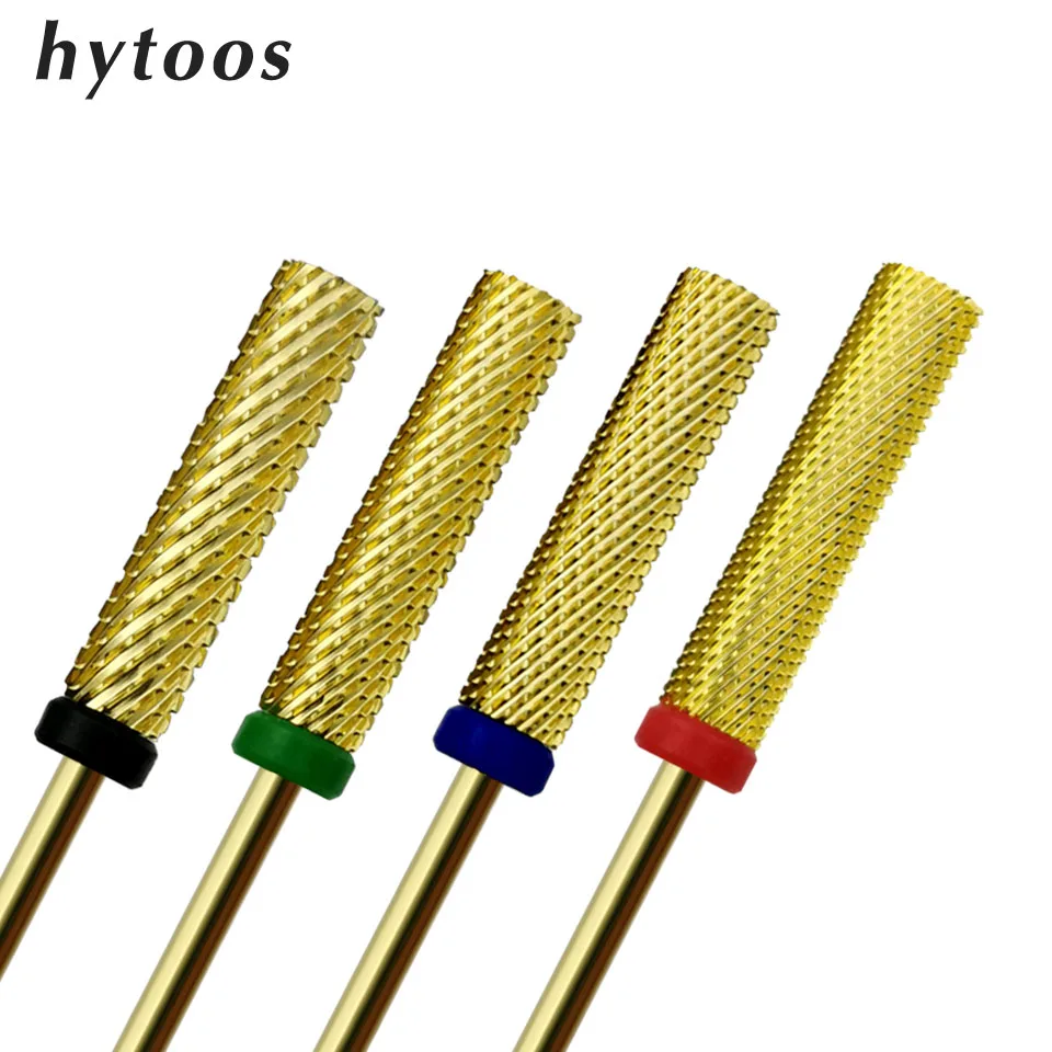 HYTOOS 24mm beczka z węglika bardzo długie wiertła do paznokci 3/32 wiertarki elektryczne akcesoria Manicure Bit dostawca narzędzi