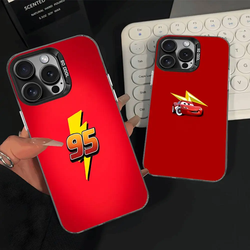 

Cute Red Cartoon Car 95 Phone Case For iPhone 16,15,14,13,12,11,Pro,Max,Plus,Mini,XS,SE Anti Fall Black Matte Hard Bumper