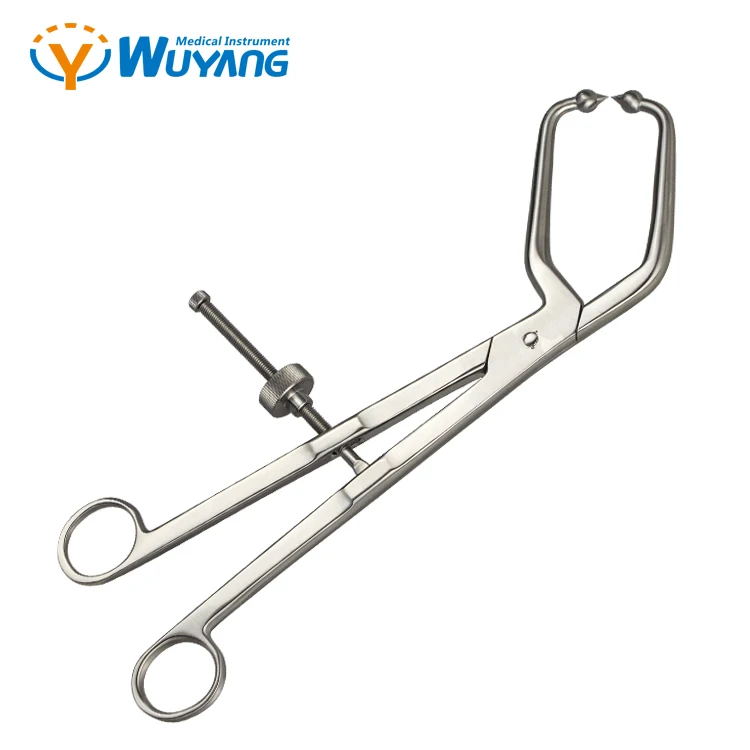 Pelvic forceps, curved forceps