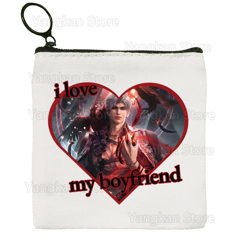 Love and Deepspace Sylus My Boyfriend Холщовый кошелек для монет Женский милый простой мини-сумка для монет на молнии