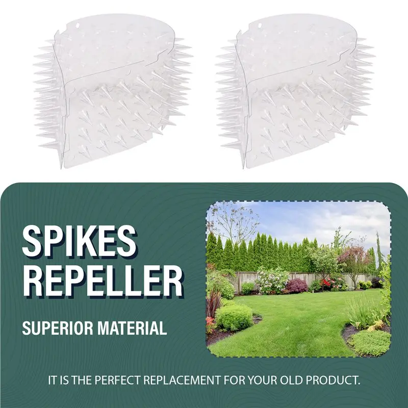 Premium-Spikes Repeller Cat Plastic Bird Repellent Anti Pigeon Anti-Bird Squirrel Garden Fences Control Transparent Spikes