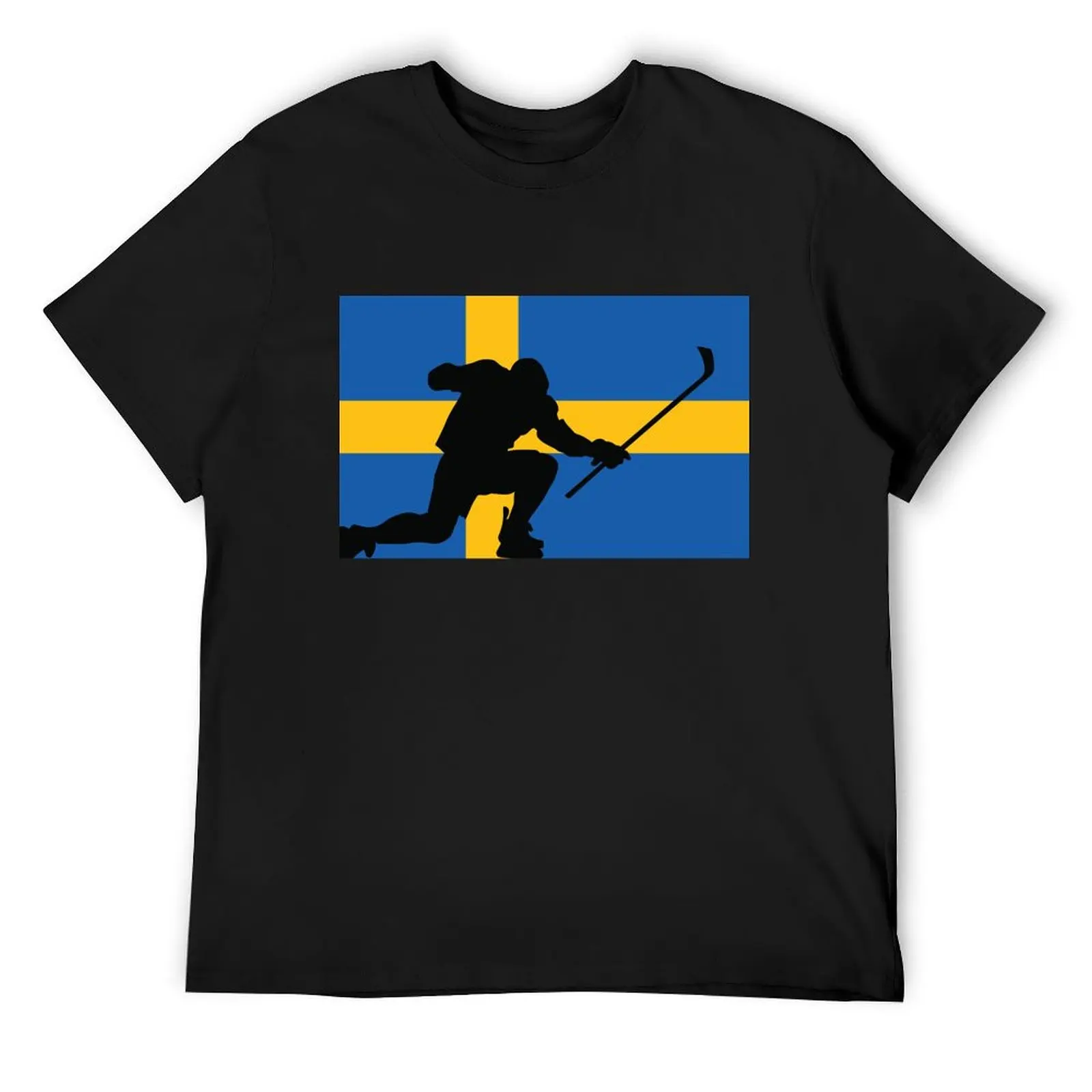 

Sweden Ice Hockey Silhouette Goal Celebration T-Shirt oversized graphic tee summer tops blanks men t shirts