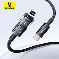 Baseus 20W USB C Cable For iPhone 14 13 12 LED Display USB Cable Type C for iPad Pro Fast Charging Data Wire
