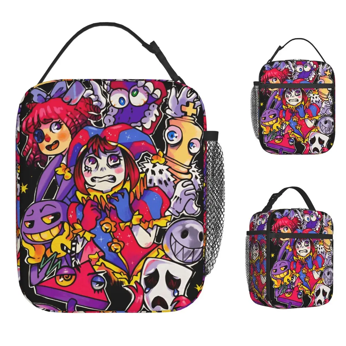 

Цифровая цирковая сумка для обеда, ланч-бокс для пикника на открытом воздухе для детей, сумка для еды с забавным принтом, водонепроницаемая портативная сумка-холодильник