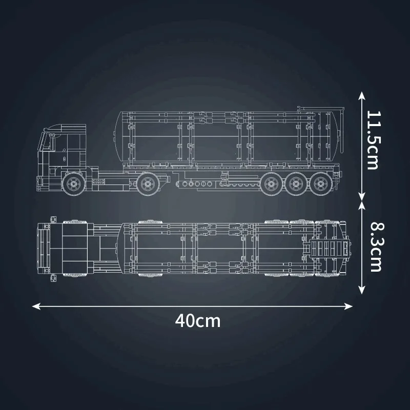 Stadtverkehr Öl Tanker LKW Bausteine 10-Rad Heavy Duty Fahrzeug Modell Desktop Display Spielzeug für Jungen Sammler Geschenk
