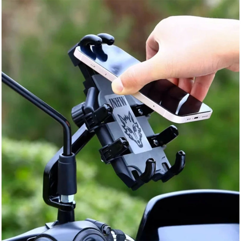 자전거 라이딩 브래킷 폰 홀더 GPS 마운트 충격 흡수 360도 회전 °   회전식 내비게이션 지원 오토바이 전기 자전거