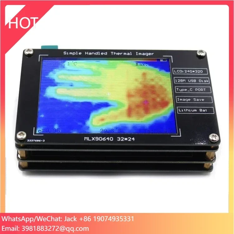 منتجات جديدة ساخنة MLX90640 2.8 بوصة التصوير الحراري LCD الرقمية الأشعة تحت الحمراء التصوير الحراري أداة التفتيش كاميرات