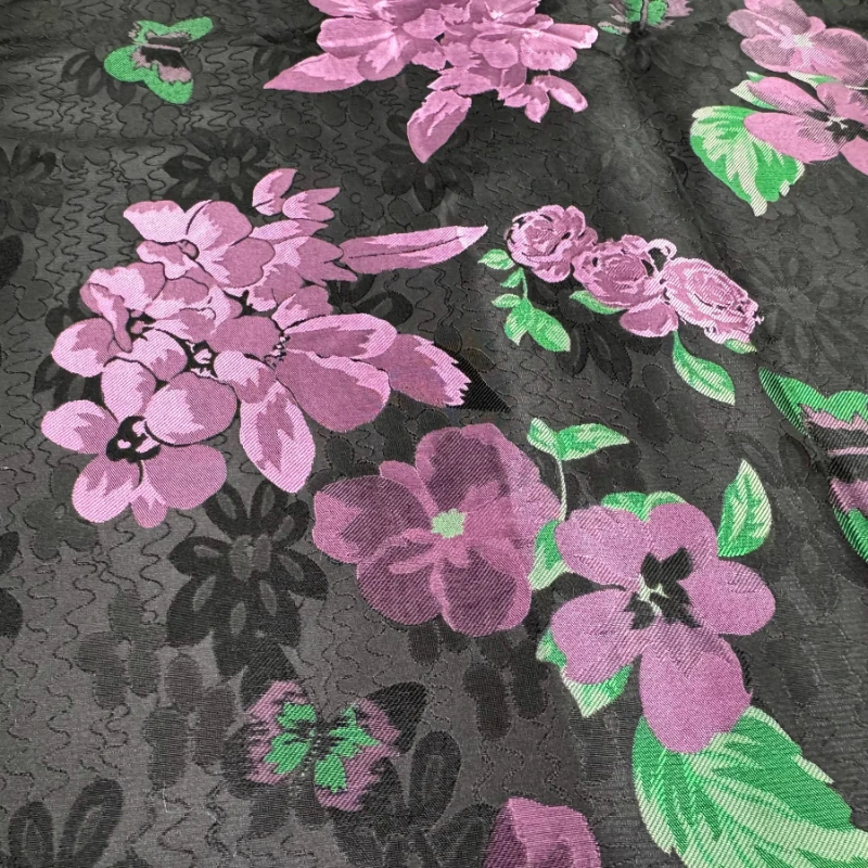 

L100cm X W170cm Black Jacquard Brocade Fabric Handmade Sewing DIY Home Blouse Dress Cheongsam Designer Decoration Craft Material