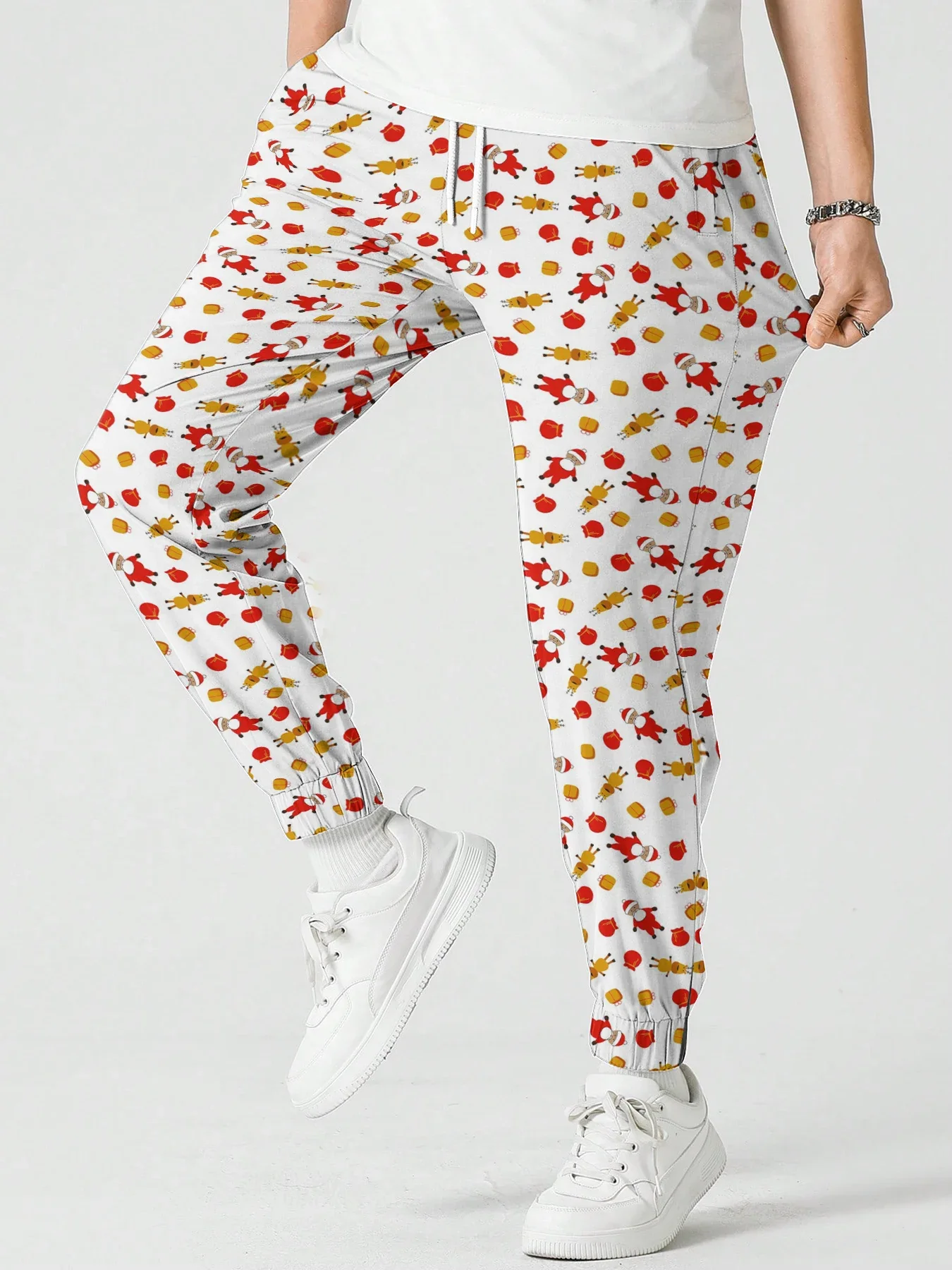 

Men Trousers Christmas Moose Graphics Printed Sweatpant Fashion Male Female Streetwear Casual Autumn Outdoor Jogging Pants