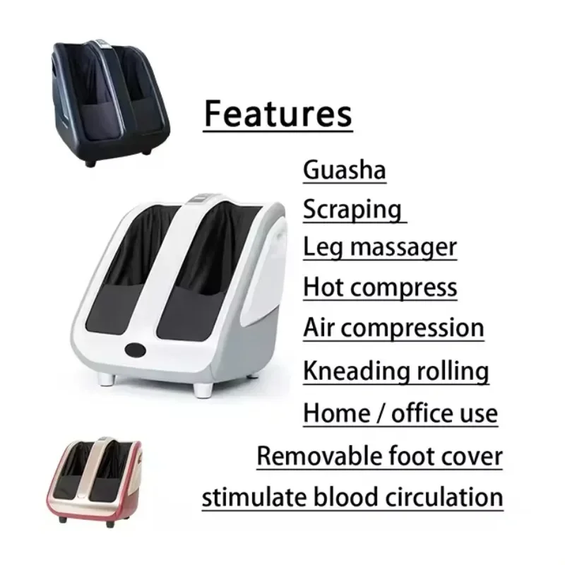 Smart Reflexology System  foot calf massager equipped which mimics massage techniques kneading scraping rolling and airb bag