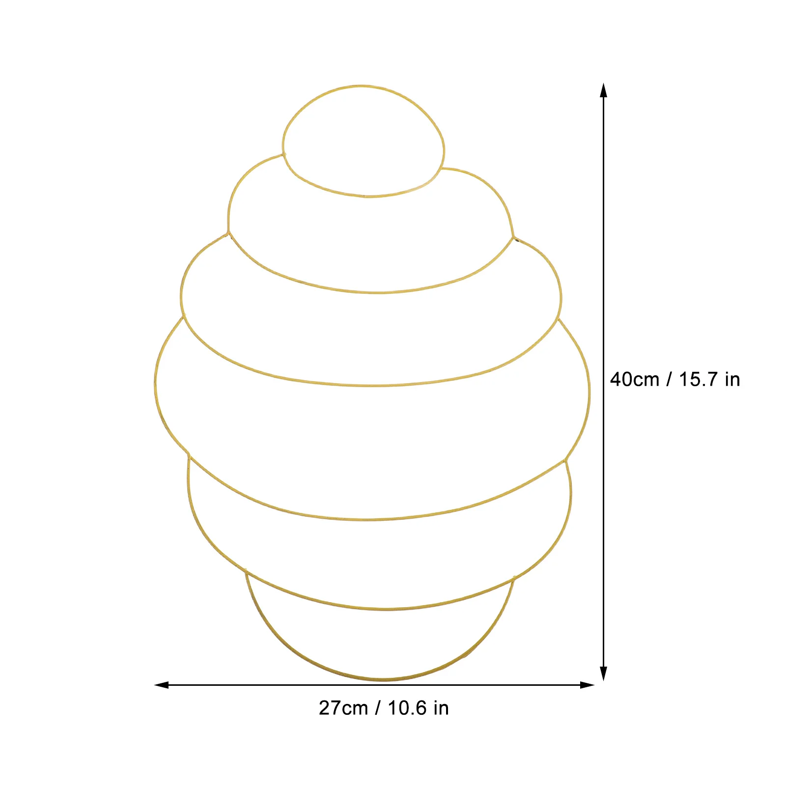 الربيع الزهور إكليل الحديد الإطار خلية النحل على شكل حلقة للباب الأمامي الديكور DIY إكليل صنع لوازم اكاليل للباب الأمامي #6