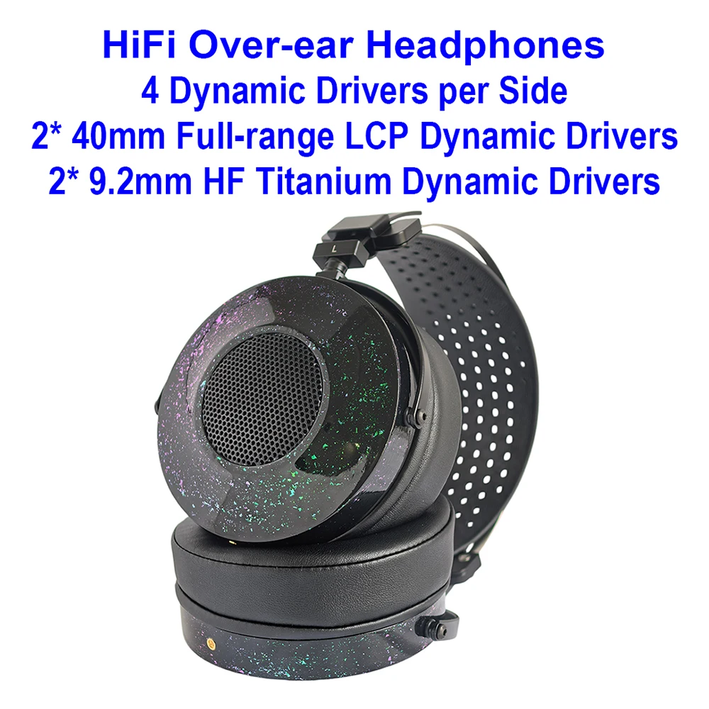 

4 Dynamic Drivers Over Ear Headphones Wired Hi-end Headsets GX4G Flagship Hifi Open-Back Over-Ear Monitors Headphones Audiophile