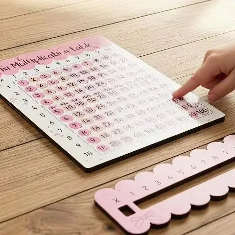 

Multiplication Wooden Board Set Math Teaching Tool Cute Educational Learning Toy for Kids Christmas Holiday Gift