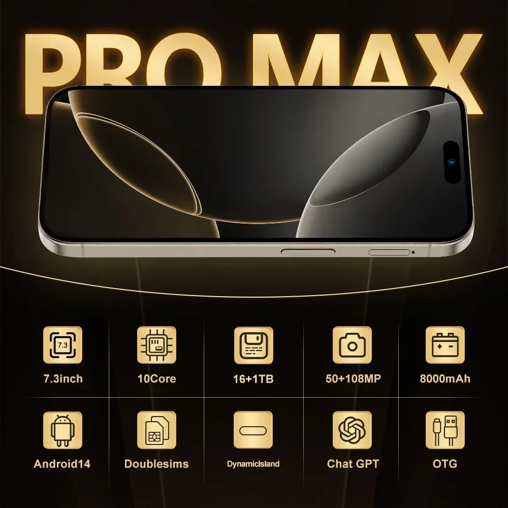 Imagem -03 - Pro Mais Smartphone 7.3 Polegada Tela Cheia 4g 5g Celular 7800mah Versão Global Novo Original Xs16