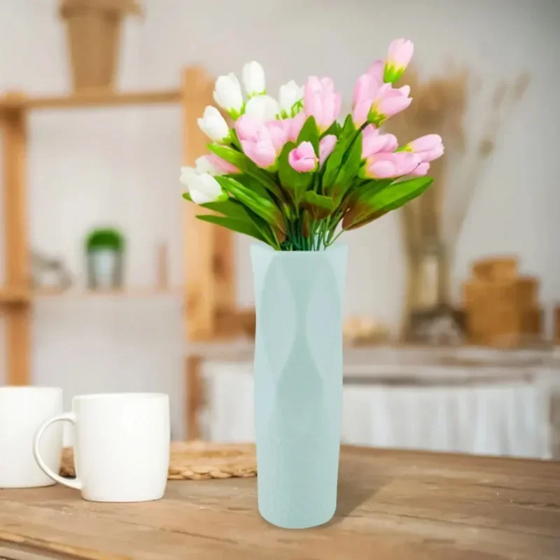 Plastic Vase Dry Wet Flower Arrangement Container Nordic INS Flower Art Flower Decoration Imitation Glaze Vase Fall Resistance