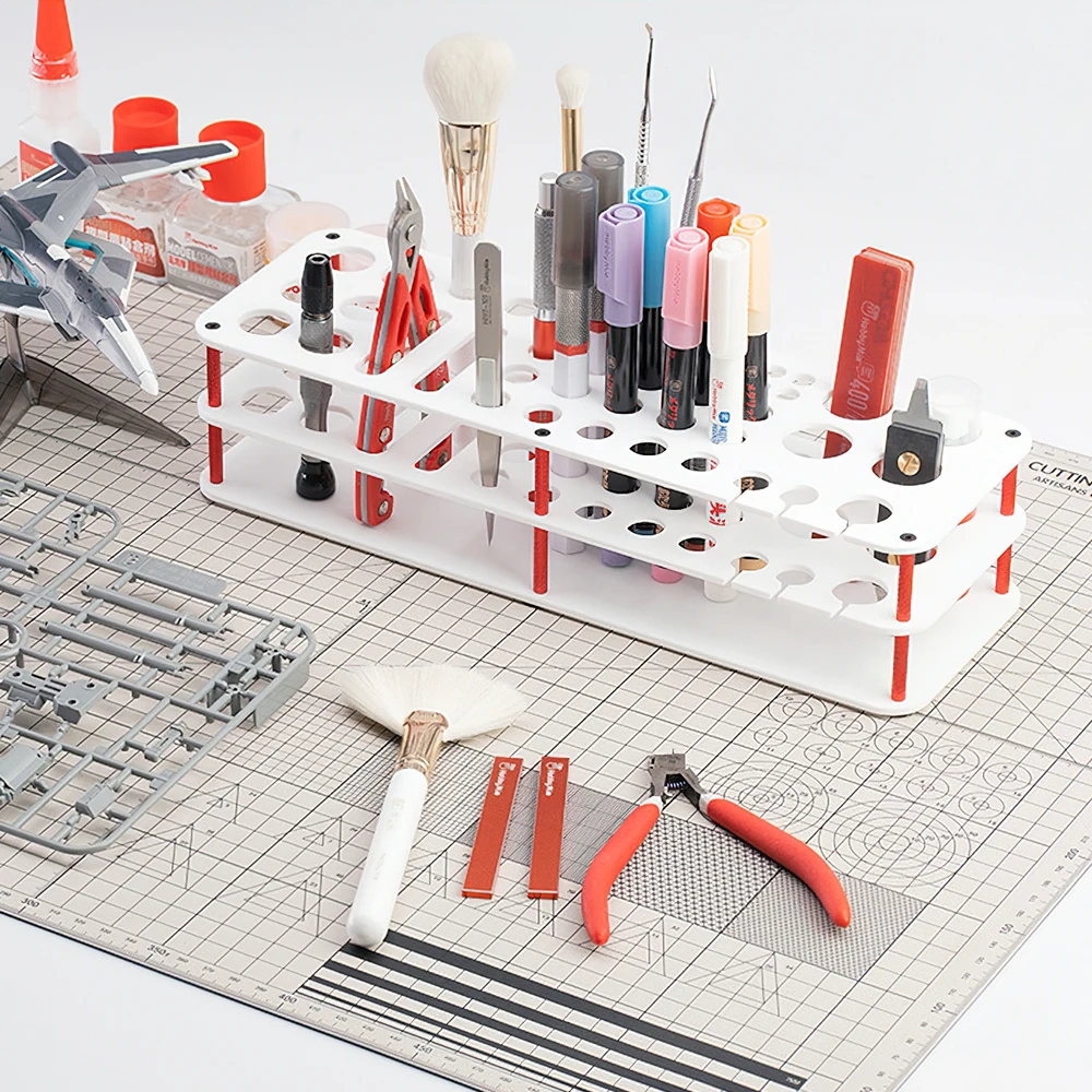 Estante organizador de herramientas modelo para manualidades de construcción de modelos y estante de almacenamiento de varios niveles para entusiastas del bricolaje, fabricación de moldes