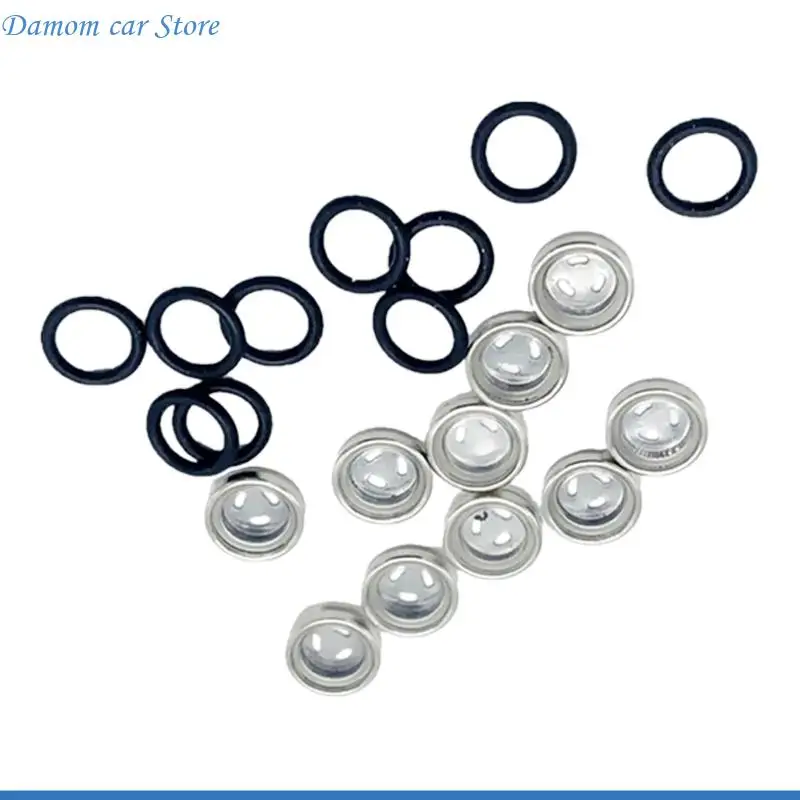 A2UC Motorcycle Brake Fluid Check Glass 10-Piece Clear Repair Parts with Rubber Gasket Pieces for Service Use Tasks