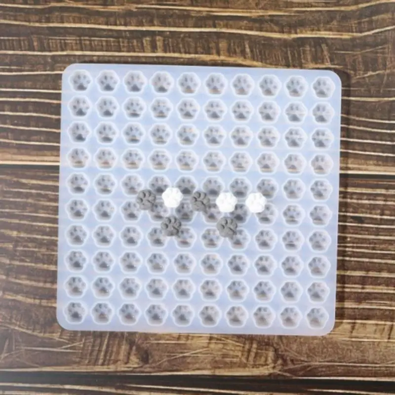 수제 미니 왁스 도장 스탬프 실리콘 몰드, DIY 고양이 발 모양 공예 접착 왁싱 카드 봉투 금형 제작 도구 공급