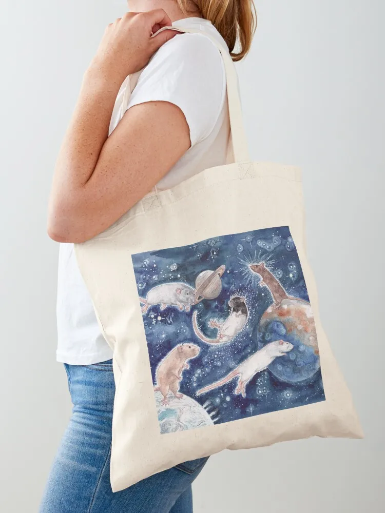

Rats are Stars Spelled Backwards Tote Bag cute pouch bag Women's shopper bag bags woman 2025 custom bags