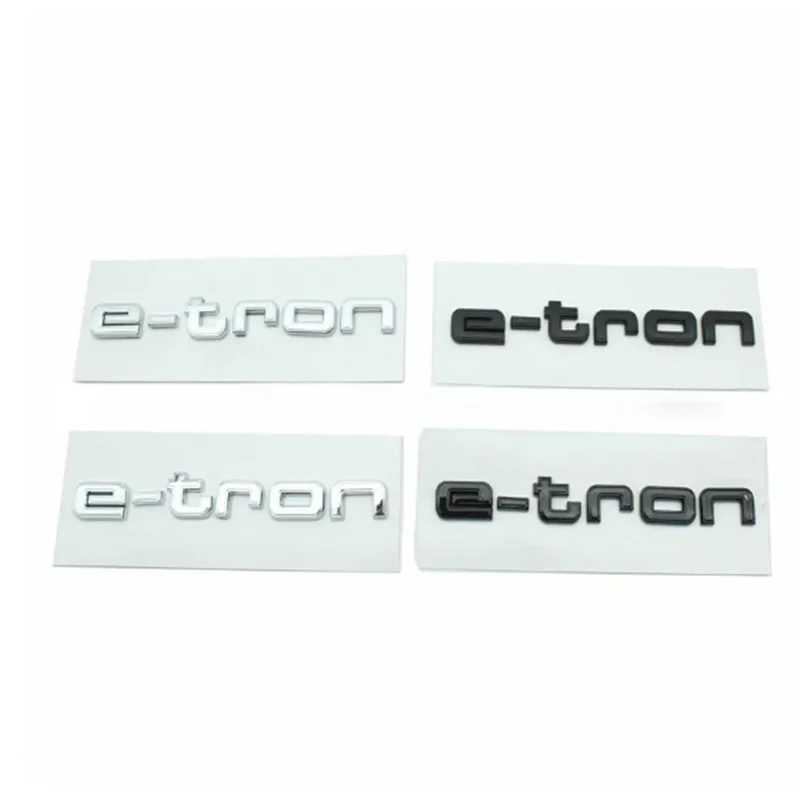 E tron badge car stickers for Audi pure electric rear mark new Audi e-tron logo sports modified rear displacement refit decals