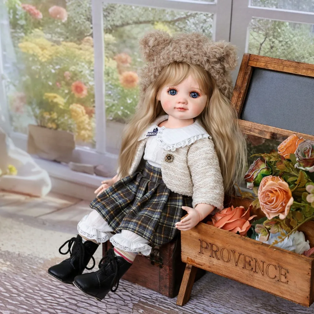 16 بوصة Kawaii الخزف دمية الشمال نمط مجموعة دمية خمر دمية اليدوية السيراميك القماش الجسم دمية غرفة ديكور الأعمال الفنية الأصلية