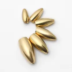 3.5g 5g 7g 10g 14g 21g Fishing Lead Fall Gold Fishing Copper Sinkers Shape Flipping/Worm Weights Hook Connector Line Sinker Tool