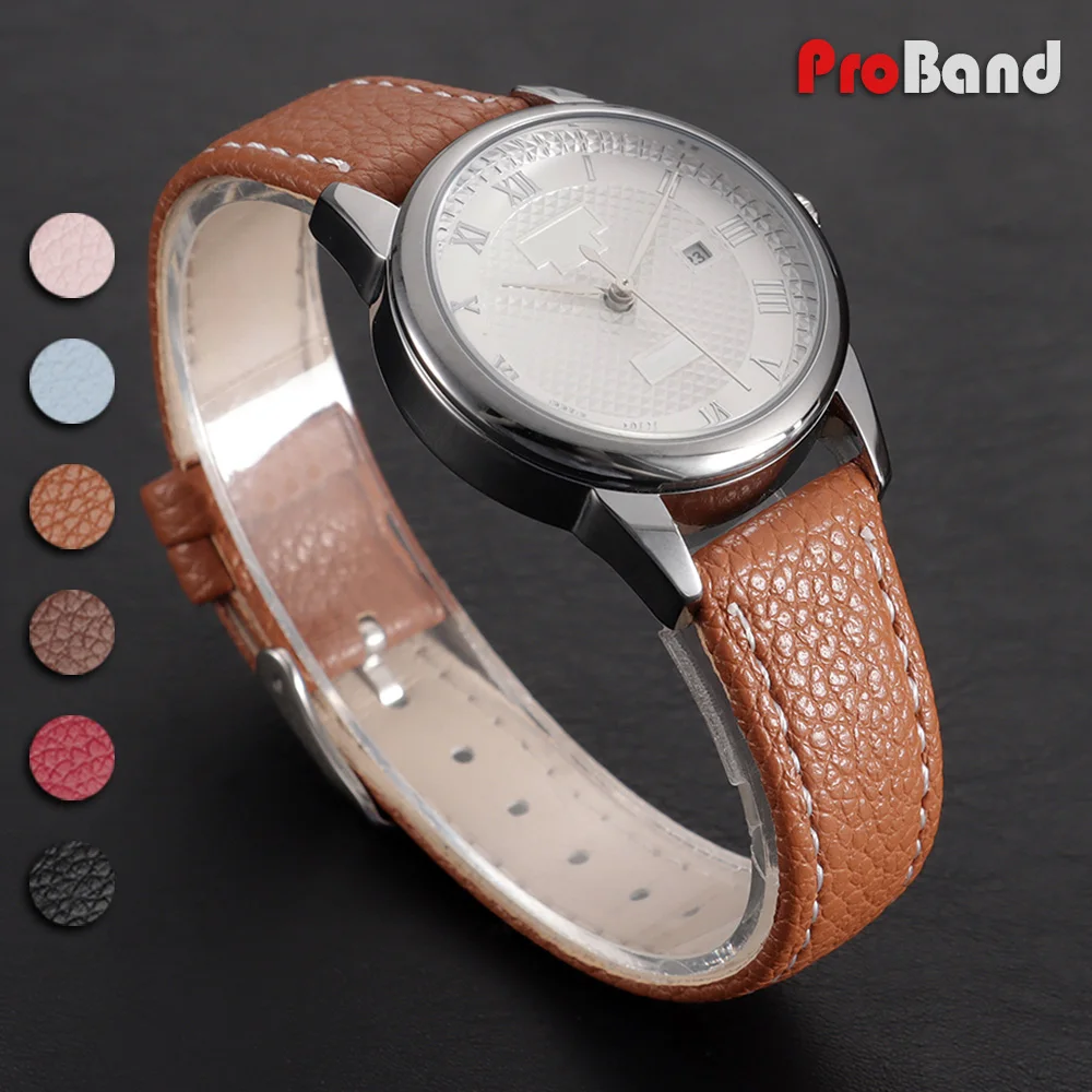 

Litchi Grain Watchbands 10mm 12mm 14mm 16mm Ultra-thin Soft Leather Strap Women Men Wrist Band Accessories Pin Buckle Bracelet
