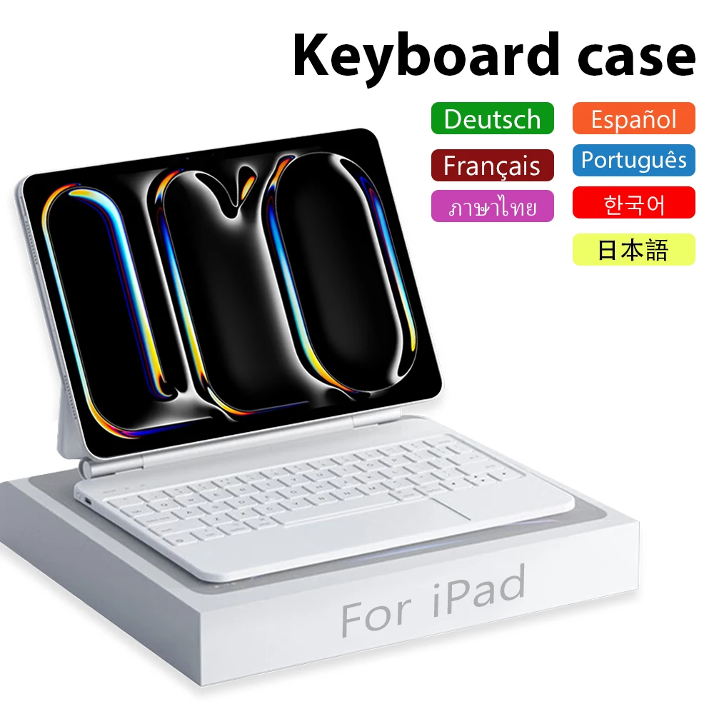 

Keyboard Case For Ipad Pro 13 12.9 12 9 11 inch 2024 Magnetic Funda For Ipad 10th 10 Generation 10.9 Air 5 4 Cover Accessories